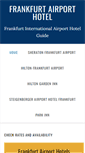 Mobile Screenshot of frankfurtairporthotel.com
